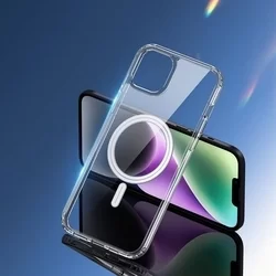 iPhone 15 Plus Telefontok - Dux Ducis Clin Mag - MagSafe kompatibilis átlátszó hátlap tok-3