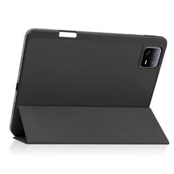 Tablettok XIAOMI PAD 6 (11,0 coll) - fekete smart case tablet tok, ceruza tartóval-3