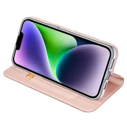 iPhone 15 Plus Telefontok - Dux Ducis rosegold kinyitható tok-3