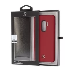 Telefontok Mercedes-Benz Szilikon Hátlap Liquid Silicon For Samsung Galaxy S9+ - Piros (3700740428702)-3