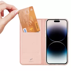 iPhone 15 Pro Max Telefontok - Dux Ducis rosegold kinyitható tok-2