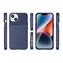 iPhone 15 Plus Telefontok - Thunder kék ütésálló szilikon hátlap tok-2