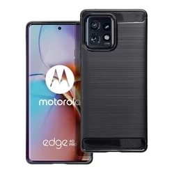 Telefontok Motorola Edge 40 Pro - Carbon fekete szilikon hátlap tok-1