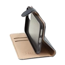 Honor 90 Lite 5G Telefontok - Tactical Field fekete szilikon keretes könyvtok mágneses ráhajtófüllel-2