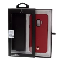 Telefontok Mercedes-Benz Szilikon Hátlap Liquid Silicon For Samsung Galaxy S9 - Piros (3700740428696)-3