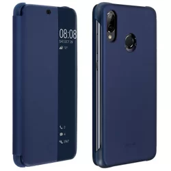Telefontok Huawei P20 Lite - Eredeti Huawei S-View kék kinyitható okos tok-1