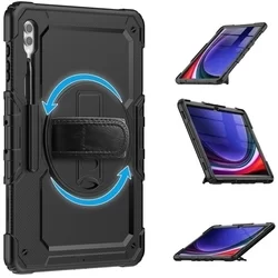 Tablettok Samsung Galaxy Tab S9 Ultra 14,6 (X910, X916) - SOLID360 ütésálló, kitámasztható, fekete tablet tok-3