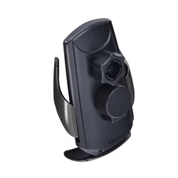 Telefontartó: Forcell HS1 - Univerzális, fekete szellőzőrácsra / szélvédőre rögzíthető automata telefontartó-5