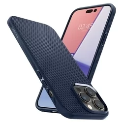 Telefontok iPhone 15 Pro Max - SPIGEN Liquid Air - kék hátlap tok-3