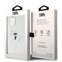 Telefontok iPhone 15 Plus - Karl Lagerfeld Ikonik MagSafe átlátszó hátlap tok-5