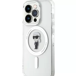 Telefontok iPhone 15 Pro - Karl Lagerfeld Ikonik MagSafe átlátszó hátlap tok-1