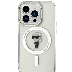 Telefontok iPhone 15 Pro - Karl Lagerfeld Ikonik MagSafe átlátszó hátlap tok-2