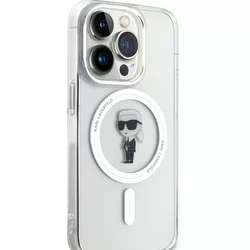 Telefontok iPhone 15 Pro - Karl Lagerfeld Ikonik MagSafe átlátszó hátlap tok-3