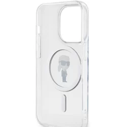 Telefontok iPhone 15 Pro - Karl Lagerfeld Ikonik MagSafe átlátszó hátlap tok-6