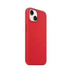 Telefontok iPhone 15 - piros szilikon hátlap tok-1