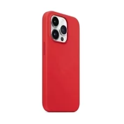 Telefontok iPhone 15 Pro - piros szilikon hátlap tok-1