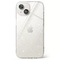 Telefontok iPhone 15 - Ringke Glitter Clear - átlátszó csillámos hátlap tok-2