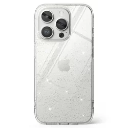 Telefontok iPhone 15 Pro - Ringke Glitter Clear - átlátszó csillámos hátlap tok-2