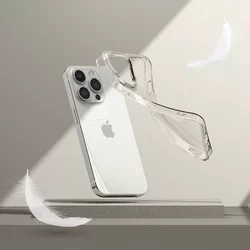 Telefontok iPhone 15 Pro - Ringke Glitter Clear - átlátszó csillámos hátlap tok-5