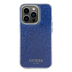 Telefontok iPhone 15 Pro - Guess Faceted - kék hátlap tok-3
