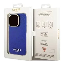Telefontok iPhone 15 Pro - Guess Faceted - kék hátlap tok-4