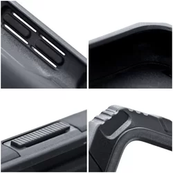 Telefontok Xiaomi Redmi Note 9 Pro - Nitro Ring Armor - fekete gyűrűs, kitámasztható, ütésálló műanyag hátlaptok-1