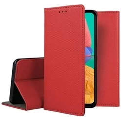 Telefontok Samsung Galaxy M33 5G - piros mágneses szilikon keretes könyvtok-3