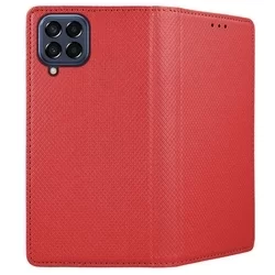 Telefontok Samsung Galaxy M33 5G - piros mágneses szilikon keretes könyvtok-2