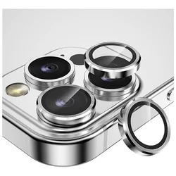 iPhone 15 Pro - Metal - üveg, kameralencse védőkeret-1