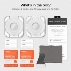 Okosóra üvegfólia - Spigen EZ FIT GLAS.tR - Samsung Galaxy Watch 6 Classic (47mm) okosórához (2db) + felhelyezést segítő-6