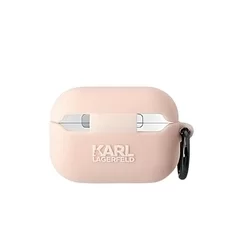 Airpods PRO 2 tartó: Karl Lagerfeld 3D Karl Head - pink szilikon tok-2