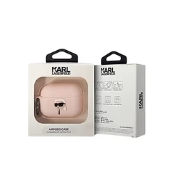 Airpods PRO 2 tartó: Karl Lagerfeld 3D Karl Head - pink szilikon tok-3