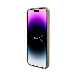 Telefontok iPhone 15 Pro - Guess Metal Script Disco Goud - Arany hátlap tok-4