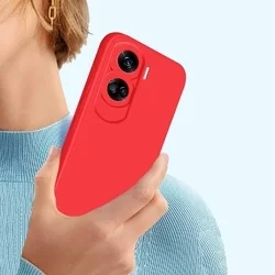 Telefontok Honor 90 Lite 5G - piros szilikon hátlap tok-2