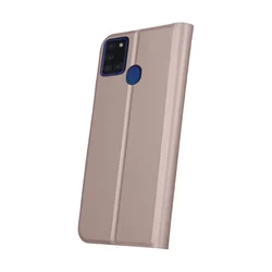 Telefontok Samsung Galaxy A21s - Smart Skin rose gold mágneses flipcover tok-1