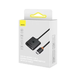 Adapter: Baseus AirJoy - HDMI 2in1 porttal fekete adapter, 1m-5
