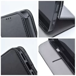 Telefontok Realme 11 Pro+ 5G - Smart Magnetic fekete szilikon keretes mágneses könyvtok-3