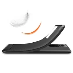 Telefontok Xiaomi Poco F3 / Xiaomi Mi 11i - Carbon Fiber fekete szilikon tok-1