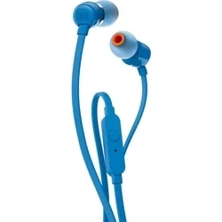 Headset: JBL T110 - kék hangerőszabályzós stereo headset, Jack csatlakozóval-1