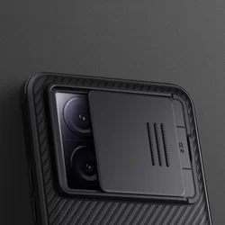 Telefontok Xiaomi 13T 5G - Nillkin csúsztatható kameravédős fekete hátlap tok-3