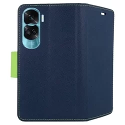 Telefontok Honor 90 Lite 5G - FANCY kék-zöld szilikon keretes könyvtok-1