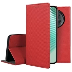 Telefontok Honor Magic5 Pro - piros mágneses szilikon keretes könyvtok-3