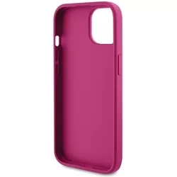 Telefontok iPhone 15 - GUESS 4G Strass Metal Logo - Pink hátlap tok-5