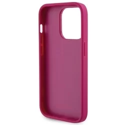 Telefontok iPhone 15 Pro Max - GUESS 4G Strass Metal Logo - Pink hátlap tok-6