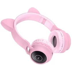 Headset: HOCO W27 - vezeték nélküli fejhallgató - pink-1