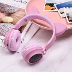 Headset: HOCO W27 - vezeték nélküli fejhallgató - pink-2