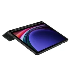 Samsung Galaxy Tab S9 FE 10,9 coll Tablettok (SM-X510, SM-X516) - fekete smart case ceruza tartóval-3