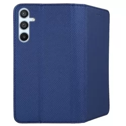 Telefontok Samsung Galaxy S23 FE 5G - kék mágneses szilikon keretes könyvtok-2