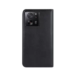 Telefontok Xiaomi 13T 5G - Smart Magnetic fekete szilikon keretes mágneses könyvtok-1