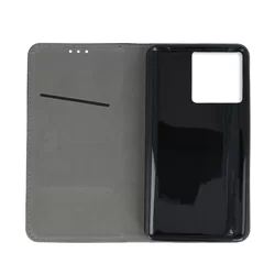 Telefontok Xiaomi 13T 5G - Smart Magnetic fekete szilikon keretes mágneses könyvtok-2